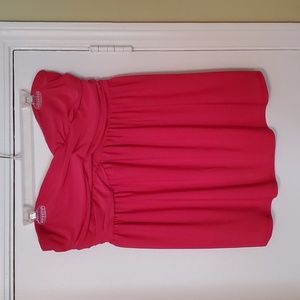 Pink Strapless Top